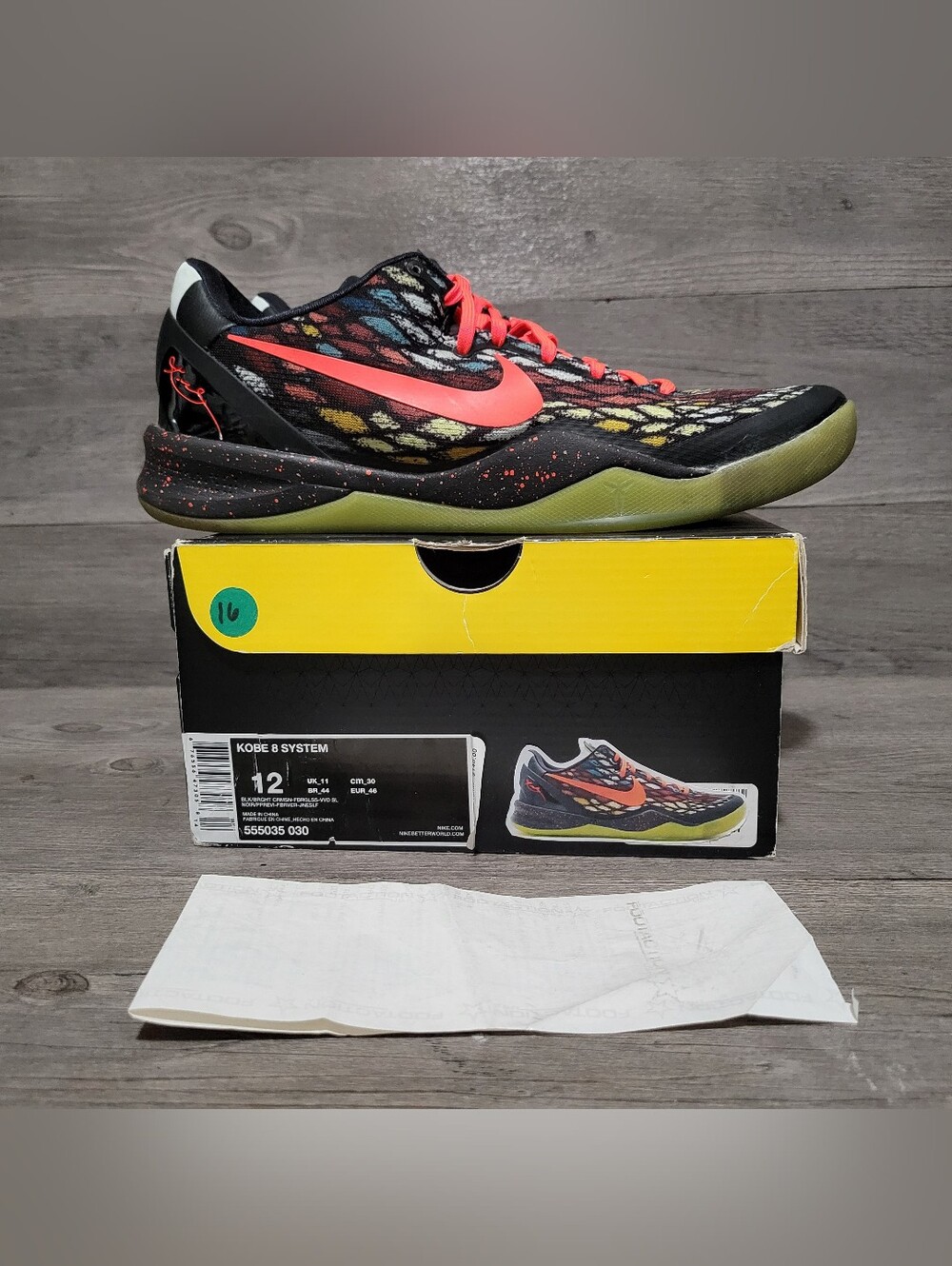Nike Kobe 8 VIII System Christmas Stained Glass Size 12 Mens 555035-030 Shoes